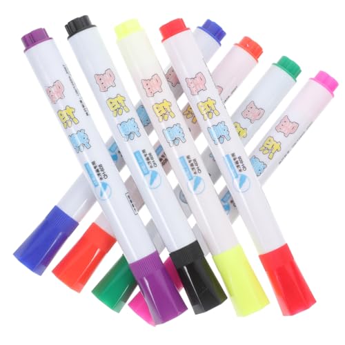 ULDIGI 8st Schwebender Stift Aquarellmarker Für Schwarze Markierungsstifte Farbpinsel Wasserfarbenstifte Kinder Malen Stifte Pinsel Für Abwischbare Whiteboard-marker Farbmarker Plastik von ULDIGI