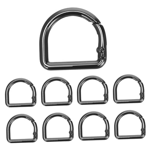 ULDIGI 9 Stück D Ring Feder Schlüsselhaken Kleine Karabiner Clips Schlüssel D Ring Gurt Clip Metall D Ring Für Geldbörse Rucksack Schlüsselanhänger Handtasche Basteln von ULDIGI