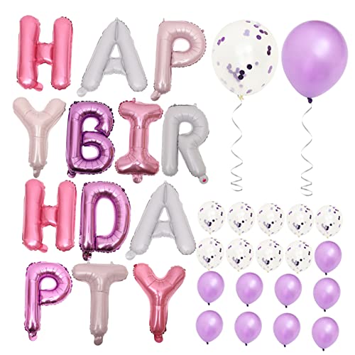 ULDIGI Luftballons 1 Set Happy Birthday Set Geburtstagsdeko Lufballons Für Partydekoration Ornamental Ballons Für Feiern Und Events Luftballons Feier von ULDIGI