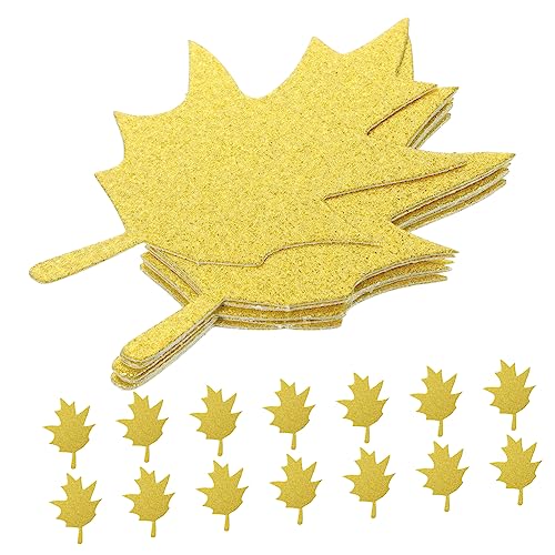 ULDIGI Dekorative Ahornblätter Ausschnitte Herbst Bauernhause Ahornblätter Herbstblätter Ausschnitte Glitzernde Papierblätter Stanzteile Konfetti Glitzerpapier Schneiden Blätter Party von ULDIGI