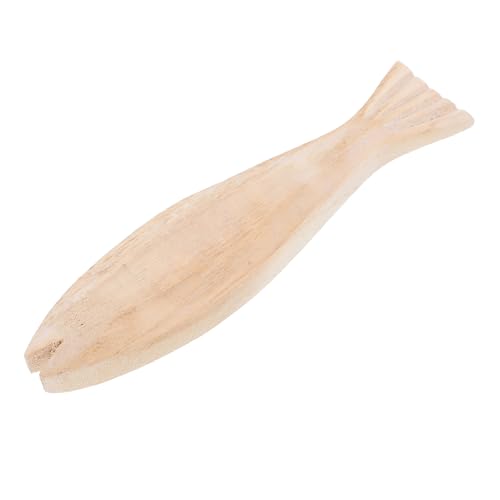 ULDIGI Fischdekoration aus Holz Unfertige Holzfische Holzfisch zum Bemalen Kunsthandwerk Holz Holzfisch Dekoration Holz Fischornament Fischplatte aus Holz Schnitzornamente aus Holz Khaki von ULDIGI