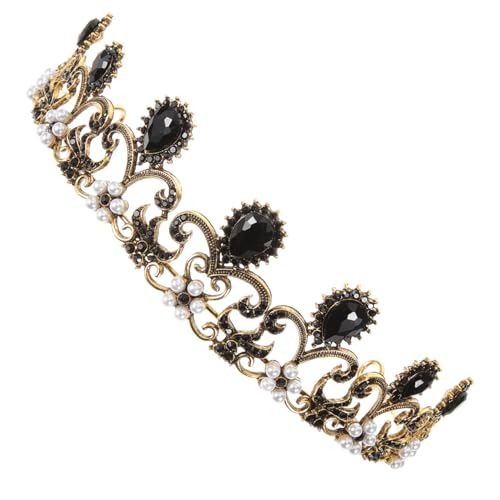 ULDIGI Geburtstagskrone Tiara Kopfband Die Krone Hochzeit Haarschmuck Braut Tiara Legierung Tiara Hochzeit Stirnband Tiara Für Tiara Für Frauen Braut Kopfschmuck Tiaras Strasssteine von ULDIGI