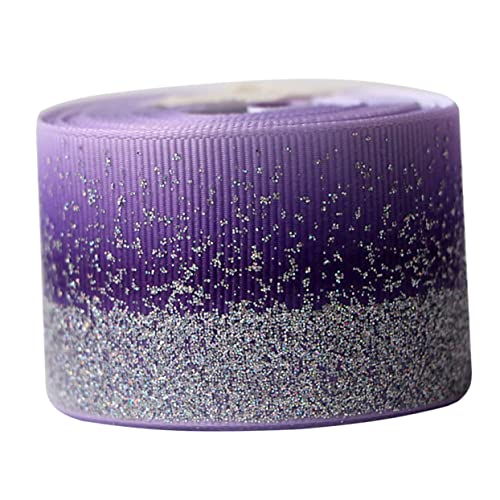 ULDIGI Gurtband mit Farbverlauf geschenkband seidenband hochzeitsringe Schimmerndes eheringe weißes Kräuselband Hochzeitsband Grosgrain-Bänder Hochzeitsbänder Polyester Violett von ULDIGI