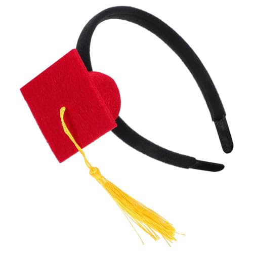 ULDIGI Haarreif Mit Abschlusskappe Und Quaste Mini Bachelor Cap Stirnband Abschlusshaarband Fotos Requisiten Für Abschlussfeiern Haar Accessoires Für Abschlussfeiern von ULDIGI