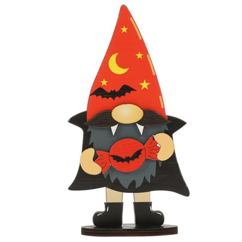 ULDIGI Halloween-Gnom Süßes oder Saures Tischdecke Süßes oder Saures Zeichen Gnom Dekoration Halloween Figuren Halloween-Figuren Halloween-Party-Versorgung Tafelaufsatz für Halloween Holz von ULDIGI