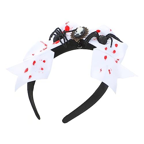 ULDIGI Halloween-Totenkopfhaar karneval haarband Spinnenschleifen-Stirnband Halloween-Kopf halloween headband haarband halloween Party verkleiden sich Haarreifen Cosplay-Haarreifen Stoff von ULDIGI