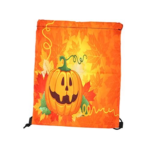 ULDIGI Halloween-tasche Mit Kordelzug Halloween-leckerli-taschen Halloween-süßigkeitssäcke Geisterfestival-süßigkeitsbeutel Halloween-süßigkeitstüte Halloween-goodie-bags Orange von ULDIGI