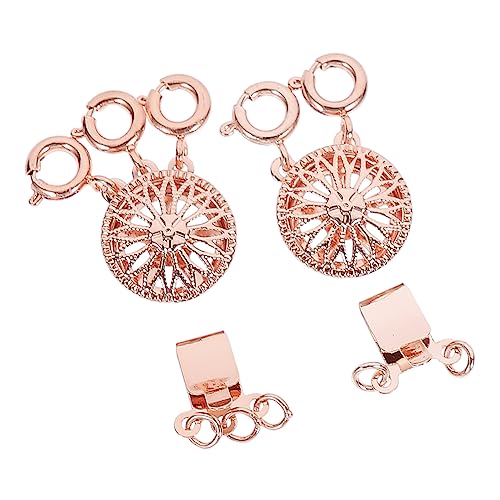 ULDIGI Halsketten Layering Verschlüsse Schmuck Connector Für Mehrlagige Halsketten Verstellbare Halsketten Trennklammern Rosé Ideal Für Schmuckdesign Und Bastelarbeiten von ULDIGI