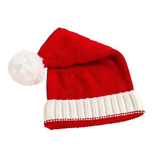 ULDIGI Hut weihnachts fotos weihnachtsgeschenke santa hats Weihnachtsmützen für Erwachsene dekorative hüte für weihnachtsfeiern warme weihnachtsmütze warme Mütze für den Urlaub Garn rot von ULDIGI