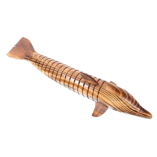 ULDIGI Karbonisiertes Delfinspielzeug Aus Holz Holzdelfin Schöne Delfinfigur Delfinskulptur Aus Holz Modell Eines Delfins Aus Holz -figurenskulptur Delphin-Handwerk Hölzern von ULDIGI