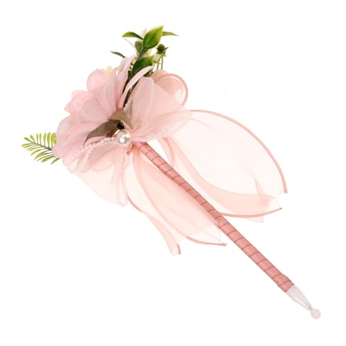 ULDIGI Kugelschreiber zum Muttertag artificial flower jahrestag the edith eger mother's day Blumenstrauß Stift Muttertagsgeschenk dekorativer Stift Blumenstift Seidentuch Rosa von ULDIGI