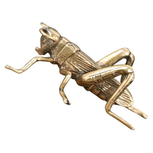 ULDIGI Massives Kupfer-Cricket-Ornament Tischdekoration Figur in Form Einer Grille Goldene Wohnkultur Kleine Dekorationsartikel Für Das Regal Dekorationen Für Wohnzimmer Regaldekor von ULDIGI