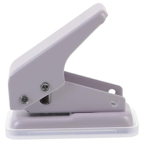 ULDIGI Mini-Locher Papierstanzer für Scrapbooking Locher für lose Blätter Locherring Papiermuster bastel stanzmaschine hole punch werkzeug Bürobedarf Locher fürs Büro Kunststoff Lavender von ULDIGI