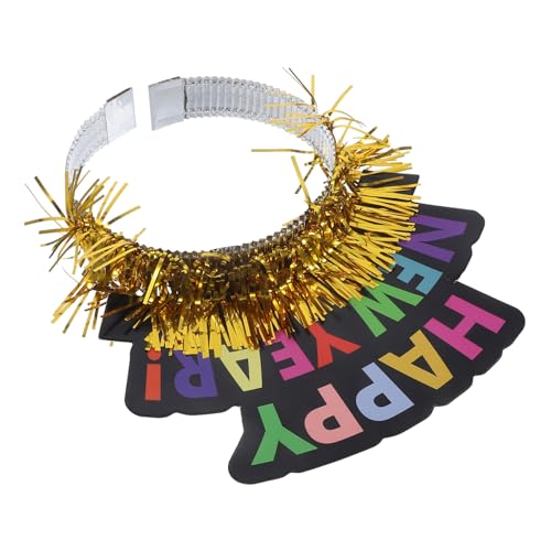 ULDIGI Neujahrs Stirnbänder Bunte Happy New Year Haarreifen Für Partys Festliche Dekoration Haarschmuck Für Damen Und Ideal Für Silvesterfeiern Und Neujahrsfeiern von ULDIGI