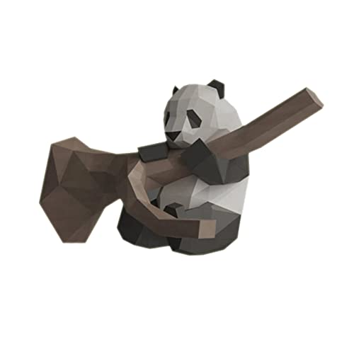 ULDIGI Ornament Spielzeug Tier Papiermodell 3D Tierfiguren 3D Tierstatuen 3D Tierpapier Tier Dekorative Figur 3D Papiermodell Desktop Dekoration Papier Panda Figur 3D Origami Papier von ULDIGI