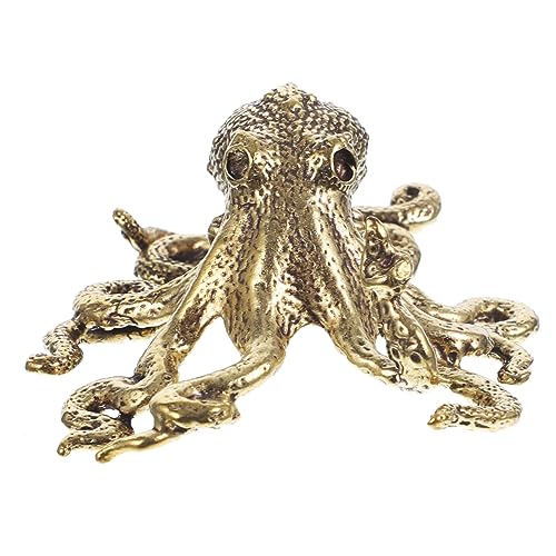 ULDIGI Ornamente The Edith Eger deutsch Messingmöbel Retro-Oktopus-Modell Lou Miniaturen Schreibtischschmuck Oktopus Buch Plüsch spielzeuge basteln Oktopus-Figur tierisches Handwerk von ULDIGI