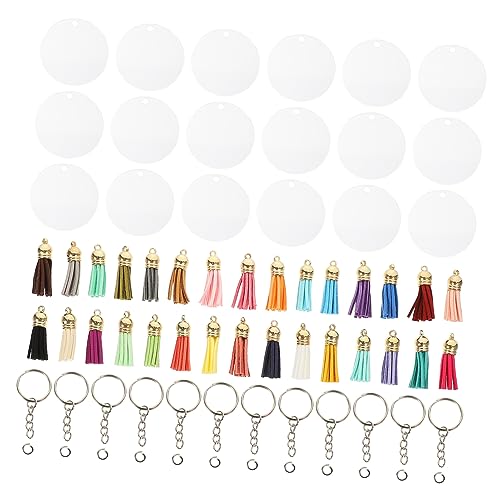 ULDIGI Quastendekor Quaste Charms Acrylschlüsselkettenbläher Schlüsselbund Tassels Handgefertigtes Material Handgefertigter Schlüsselbundanhänger Bulk mit Keychain Ringen Schmuck von ULDIGI