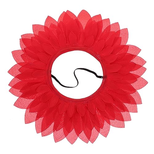 ULDIGI Sonnenblumenhut für Kinder kreative Sonnenblumen-Kopfbedeckung Party-Kopfbedeckung partyhüte kinder sonnenblumen haarschmuck stutzenhalter kleidung Sonnenblumen-Haarschmuck rot von ULDIGI