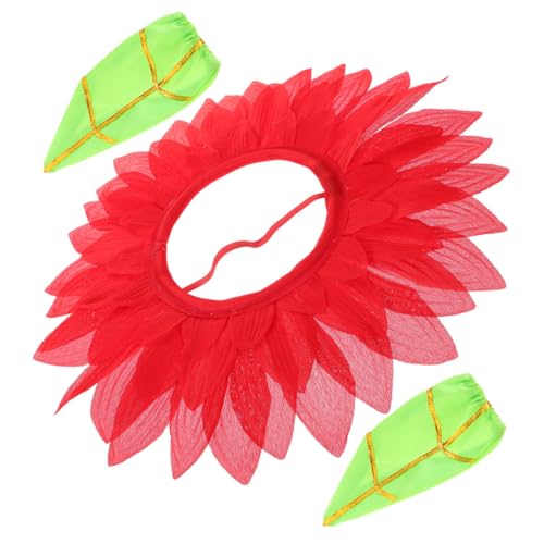 ULDIGI Sonnenblumenkopfbedeckung Dekor Kidcore-Kleidung Lustige Hüte Für Party Partyzubehör Halloween-blumenkopfbedeckung Kopfbedeckung Blumenkopfschmuck Tanzkostüme Seidentuch von ULDIGI