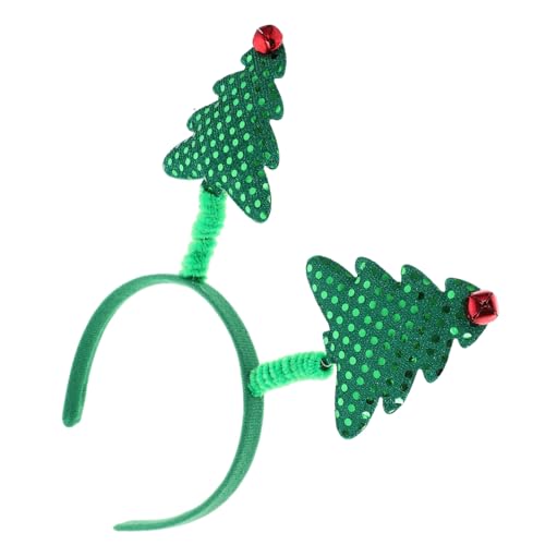 ULDIGI Stirnbänder Für Weihnachtsfeiern Weihnachtsbaum Kopf Bopper Glitzerndes Weihnachtsstirnband Weihnachtsstirnbänder Süßes Stirnband Weihnachtsbaum Haarband Weihnachten Plastik Green von ULDIGI