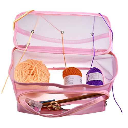 ULDIGI Stricktasche Für Robuster Nähorganisator Strapazierfähigem Nylonnetz Mit Reißverschluss Große Kapazität Transparentes Design Für Einfache Sicht ULDIGI Stricktasche Für Robuster Nähorganisator Strapazierfähigem Nylonnetz Mit Reißverschluss Große Kapazität Transparentes Design Für Einfache Sicht von ULDIGI