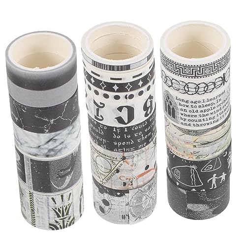 ULDIGI Vintage Washi Papierbänder Scrapbook Klebeband Vintage Washi Tapes Washi Aufkleber Dekorative Journal Washi Tapes Bänder Aufkleber Klebebänder Tagebuch Tagebuch Stempel von ULDIGI