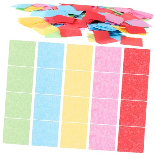 ULDIGI Zubehör zum Basteln Bastelmaterial Beutel Seidenpapier Quadrate Farbiges Seidenpapier Kunst Regenbogen Handwerk Scrapbooking Mosaik Seidenpapier für Kunsthandwerk Collage von ULDIGI