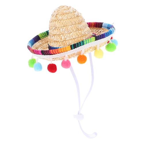 ULDIGI kleiner Hut Sonnenhut Fiesta-Partyhut Mini-Halloween-Hüte Mini mexikanischer Hut karnevalsmütze faschingsmützen Mexikanische Mützen mit Bommel mexikanische Sombrero-Hüte Polyester von ULDIGI