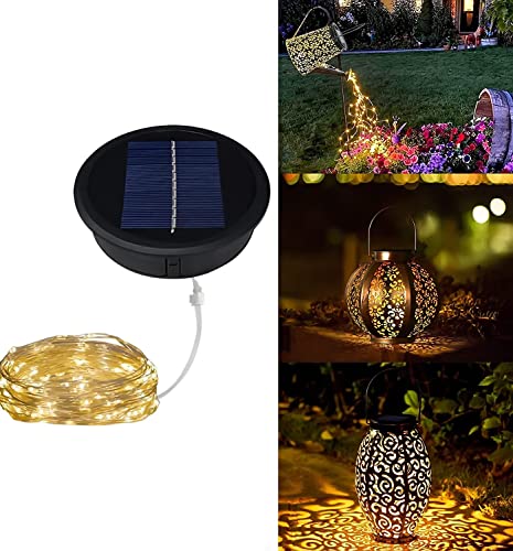 ULEMONDEE Solarleuchten, Ersatzteile, mit wasserdichter LED-Lichterkette für den Außenbereich, Solar-Gießkanne und hängende Laternen, Warmweiß (8 cm, 1 Stück) von ULEMONDEE