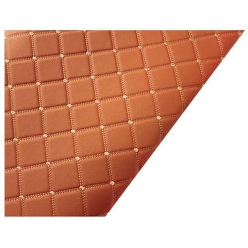 Kunstleder Gesteppt Kaschiert Meterware 160cm ×100cm, Leder Polsterstoff Stoff für Schrank Ledertasche Autositz Sofa Möbel Repara(Color: Khaki)(Oranje,1.6x10m) von ULEZUAR