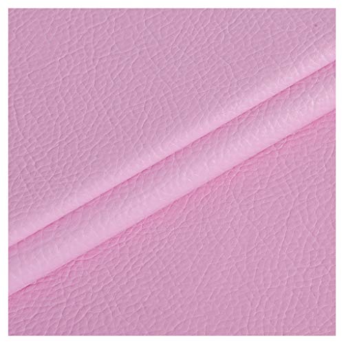 Kunstleder Premium gekörnt Bezugsstoff Kunstleder Polsterstoff Gekörnt Lederimitat texturiert Lederstoff Möbelstoff Meterware(Colour: Pink,Size:1.38x1m/4.53x3.28ft)(Pink,1.38x15m) von ULEZUAR