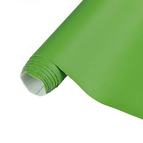 Möbelstoff Premium Bezugsstoff Zum PU Lederfolie Lederoptik Folie Dekofolie Möbelfolie Tapeten DIY Kunstleder Lederreparatur for Möbel Küchenschränke Wand Sofa Leder Reparatur(Colour: Green a,Size: 1. von ULEZUAR