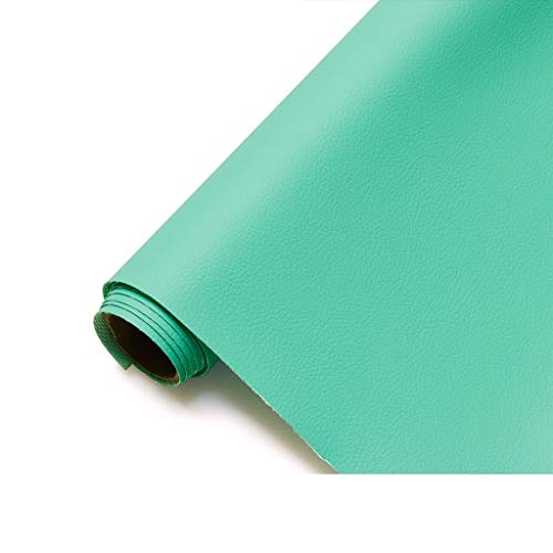 Möbelstoff Premium Bezugsstoff Zum PU Lederfolie Lederoptik Folie Dekofolie Möbelfolie Tapeten DIY Kunstleder Lederreparatur for Möbel Küchenschränke Wand Sofa Leder Reparatur(Colour: Green a,Size: 1. von ULEZUAR