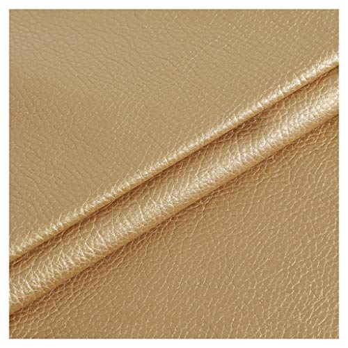 Möbelstoff Premium Bezugsstoff Zum PU Stoff Leder 138 X 100 cm, Kunstleder Kunstleder Material Polster Handwerk DIY Nähen Sofa Handtasche(Colour: Gold,Size: 1.38x1m/39.4" x 54")(Gold,1.38x10m) von ULEZUAR