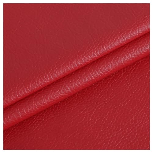 Möbelstoff Premium Bezugsstoff Zum PU Stoff Leder 138 X 100 cm, Kunstleder Kunstleder Material Polster Handwerk DIY Nähen Sofa Handtasche(Colour: Gold,Size: 1.38x1m/39.4" x 54")(Red,1.38x15m) von ULEZUAR