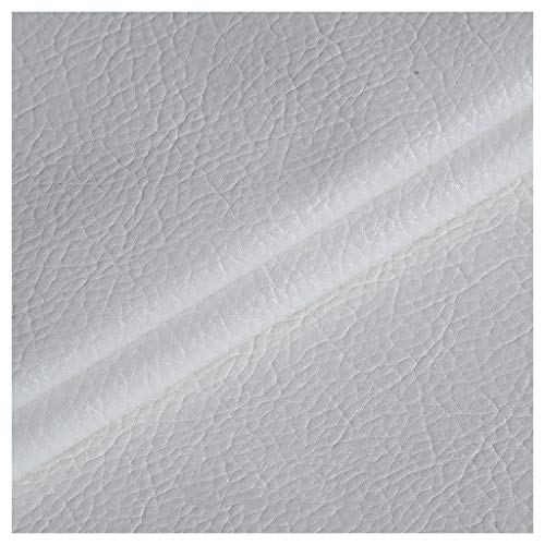 Weiches Kunstleder Polsterstoff Möbelstoff Dekostoff PU Lederfolie Für Polster Geeignet Möbel Küchenschränke Wand Sofa Leder Reparatur Meterware(Colour: White,Size:1.38x1m/54.3x39.4inch)(White,1.38x1m von ULEZUAR