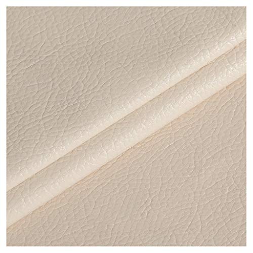 Weiches Kunstleder Polsterstoff Möbelstoff Dekostoff PU Lederfolie Für Polster Geeignet Möbel Küchenschränke Wand Sofa Leder Reparatur Meterware 138cm Breit(Colour: Beige1,Size: 1.38x1m/4.53x3.28ft)(B von ULEZUAR