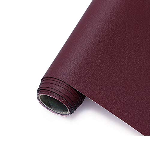 Weiches Kunstleder Polsterstoff Möbelstoff Dekostoff PU Lederfolie Für Polster Geeignet Möbel Küchenschränke Wand Sofa Leder Reparatur Meterware 160cm Breit(Colour: Dark coffee,Size: 100x160cm/39.4x63 von ULEZUAR