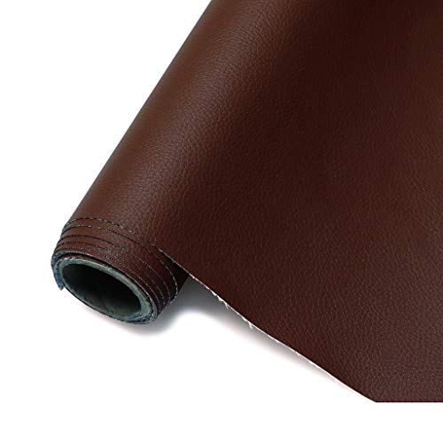 Weiches Kunstleder Polsterstoff Möbelstoff Dekostoff PU Lederfolie Für Polster Geeignet Möbel Küchenschränke Wand Sofa Leder Reparatur Meterware 160cm Breit(Colour: Dark coffee,Size: 100x160cm/39.4x63 von ULEZUAR