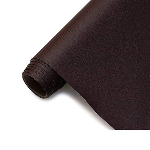 Weiches Kunstleder Polsterstoff Möbelstoff Dekostoff PU Lederfolie Für Polster Geeignet Möbel Küchenschränke Wand Sofa Leder Reparatur Meterware 160cm Breit(Colour: Dark coffee,Size: 100x160cm/39.4x63 von ULEZUAR