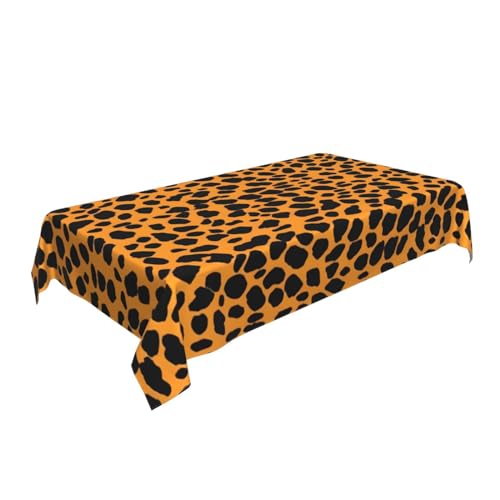 ULKMFFCF Bedruckte Stoff-Tischdecke mit Leopardenmuster, 228 x 152 cm, waschbar, rechteckig, Tischdecke für Küche, Esszimmer, Partys, Hochzeiten, Festivals von ULKMFFCF