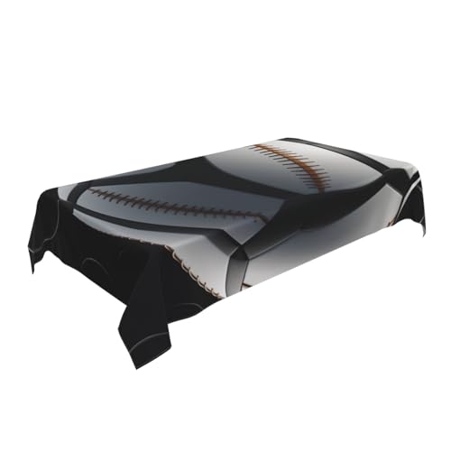 ULKMFFCF Stoff-Tischdecke mit leichtem Flug und Sportball, bedruckt, 228 x 152 cm, waschbar, rechteckig, Tischdecke für Küche, Esszimmer, Partys, Hochzeiten, Festivals von ULKMFFCF