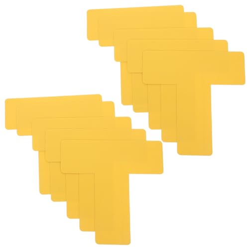 1 Satz Positionierungsaufkleber Positionsaufkleber Markierungsetiketten Etikettierung Hochleistungsstecker Blasstecker Kartenstandortaufkleber Rechteckige Aufkleber Pvc Yellow 10st ULTECHNOVO von ULTECHNOVO