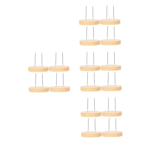 4 Sätze Wollsackständer Filzständer Puppenständer Wollfilz Displayständer Filzpuppen-ausstellungsständer Nadelpuppen-stützhalter Häkelnadelständer Nadelbasis Holz Khaki 4 Stück * 4 ULTECHNOVO von ULTECHNOVO