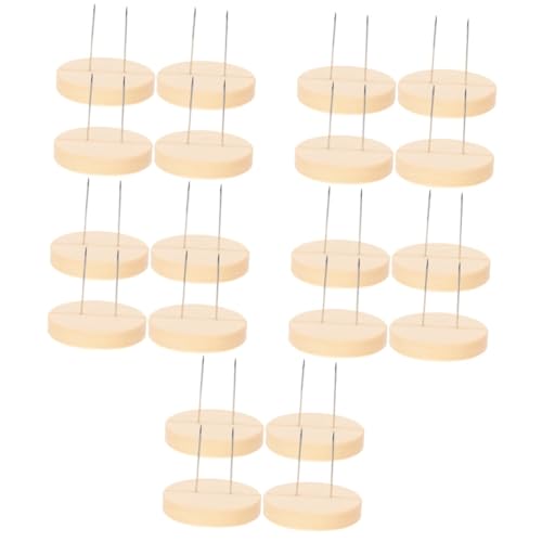 5 Sätze -displayständer Modellpuppen Mit Ständer Häkelpuppen-display-basis Puppenfigurenständer Desktop-display-basis Puppenständer Aus Filz Beige Holz 4 Stück * 5 ULTECHNOVO von ULTECHNOVO