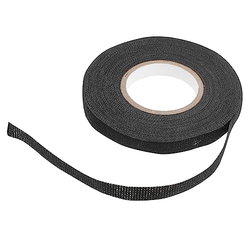 ULTECHNOVO 1 Rolle Klebeband Kabelbaum Draht Leitung Tür Stoffgurtband Schwarzes Tittentape Webstühle Etiketten Instrument Gurtwickelband Gurtband Aus Stoff Wire-wrap-gewebeband Flanell Black von ULTECHNOVO