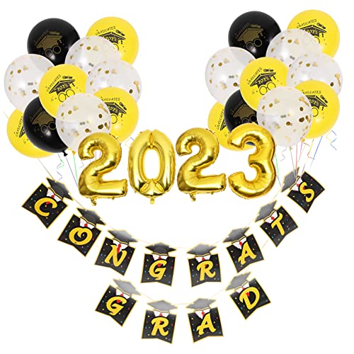 ULTECHNOVO 1 Satz Abschlussfeier Dekorationen Banner Der Abschlussfeier 2023 Glückliches Abschlussbanner Zubehör Für Die Abschlussfeier 2023 Blauer Ballon Aluminiumform ULTECHNOVO 1 Satz Abschlussfeier Dekorationen Banner Der Abschlussfeier 2023 Glückliches Abschlussbanner Zubehör Für Die Abschlussfeier 2023 Blauer Ballon Aluminiumform von ULTECHNOVO
