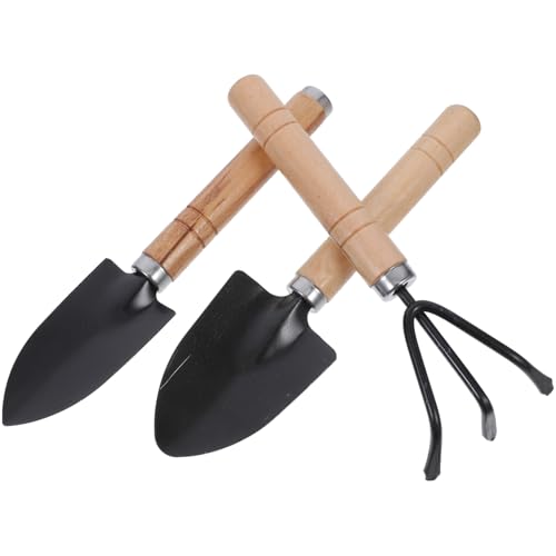 ULTECHNOVO 1 Satz Gartenwerkzeug-Set Gartenwerkzeug Set Gartengeräte Set Grubber Handrechen Gartenwerkzeugsatz Handschaufel für die Gartenarbeit Gartenkellen Handwerkzeug Eisen Black von ULTECHNOVO