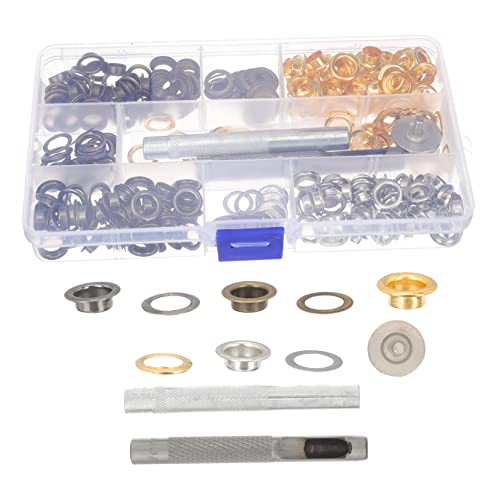 ULTECHNOVO 1 Satz Grommet Punch-Satz Gürtel Zange Ring Draht Kleiderständer repair kit schuhreparatur befestigungsösen zubehör für zelte DIY-Set Stoffdurchführungssatz Ösen und Ösen Kupfer von ULTECHNOVO