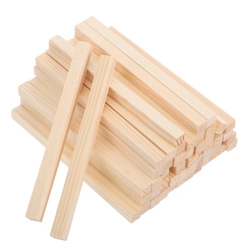 ULTECHNOVO 1 Satz Kleine Quadratische Massive Holzstäbchen Holz Bastelzubehör Unfertige Holzdübel Für DIY Bastelprojekte Zu Hause 50 Stück von ULTECHNOVO